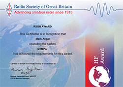 IARU Region One Award