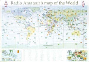 RSGB World Prefix Map - Radio Amateur's Map of the World