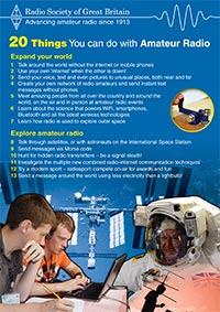Youth leaflet - 20 things you can do with Amateur Radio